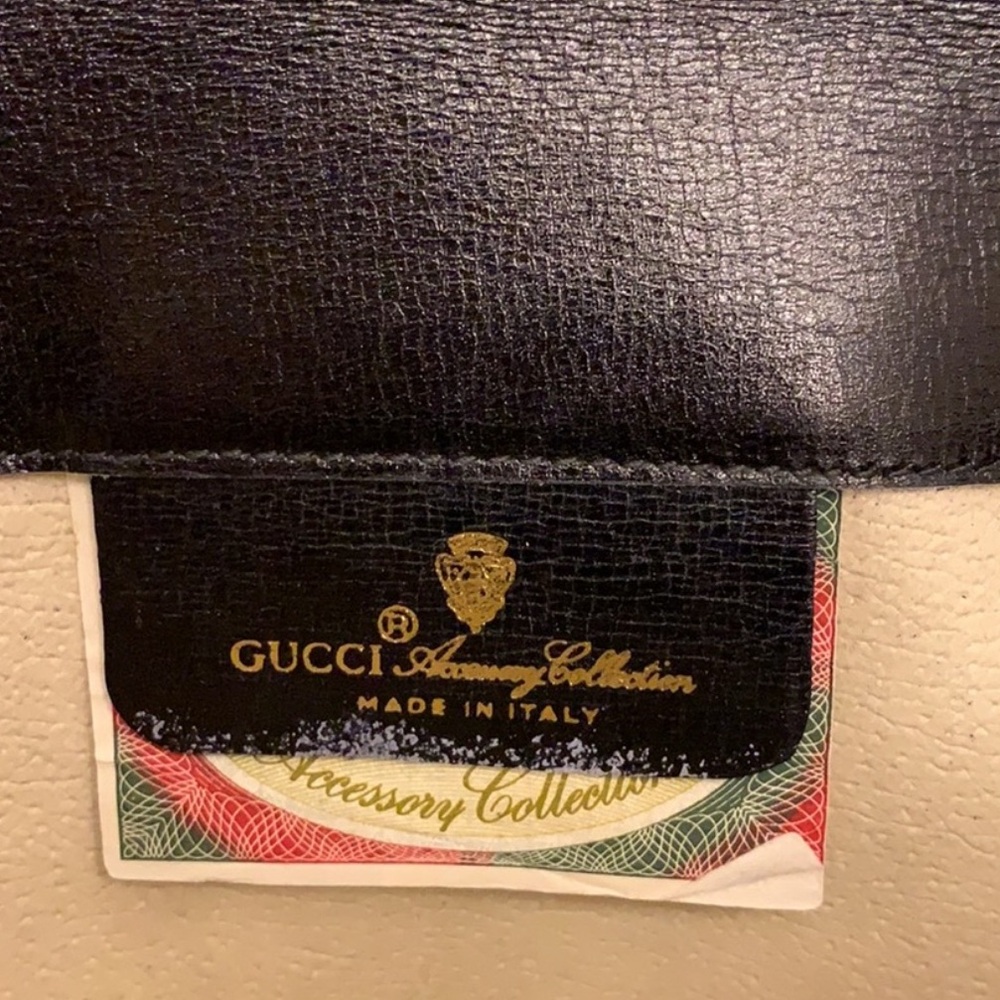 GUCCI vintage Woman’s black canvas Clutch Bag - Picture 6 of 12